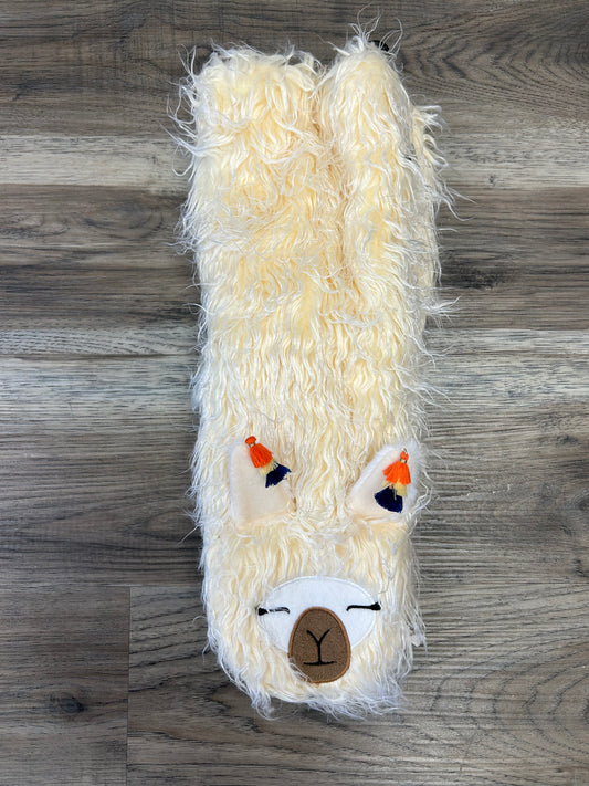 Sherpa White Llama Slippers - Ella Chic Boutique