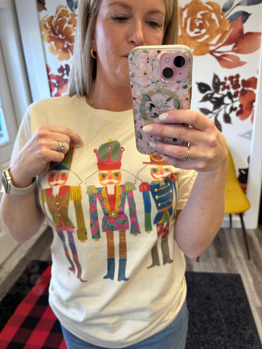 Gem branded cotton nutcracker trio 3 graphic tee shirt holiday Christmas 