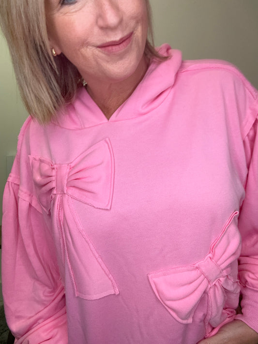 Oversized Hoodie With Bows
