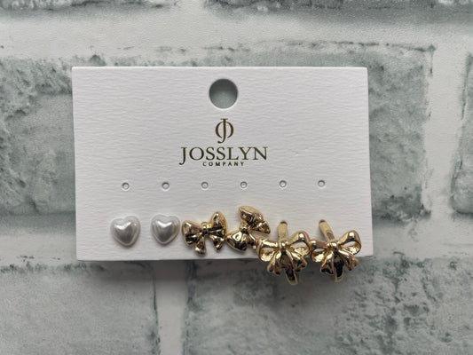 Add A Bow Set of 3 Earrings