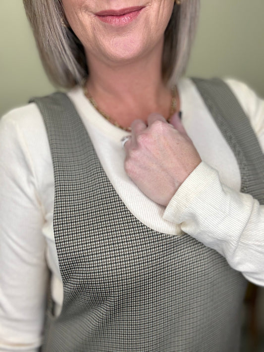 Call It Kennedy Houndstooth Pattern Dress - Ella Chic Boutique