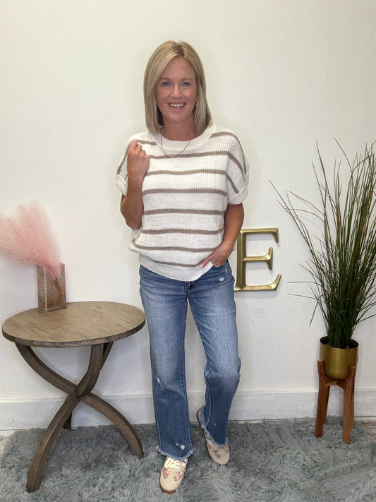 High Rise Cropped Straight Jeans by Vervet - Ella Chic Boutique