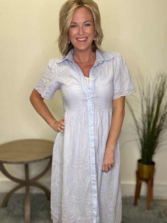 The Cosette Dress in Icy Mist