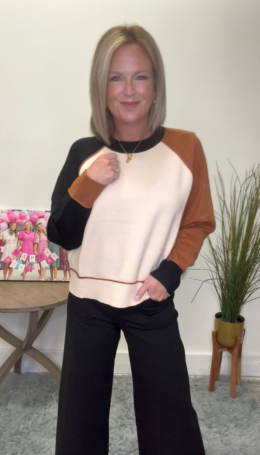 October is Calling Colorblock Sweater