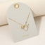 18K Gold Dipped Pearl Quatrefoil Floral Pearl Charm Necklace