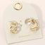 18K Gold Dipped Stone Pave Interlocking Hoop Earrings