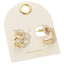 18K Gold Dipped Stone Pave Interlocking Hoop Earrings