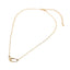 18K Gold Dipped Two Tone Interlocking Pendant Paperclip Chain Necklace - Ella Chic BoutiqueSensibling Corp.