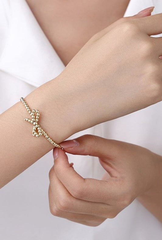 18k Stainless Steel Bow Bracelet