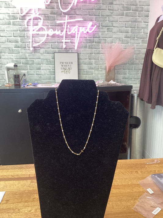 18k Stainless Steel Cross Necklace