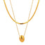 18K Stainless Steel Tarnish Free Layered Necklace in Gold 210 jewelry- Ella Chic BoutiqueJOSSLYN by wall to wall