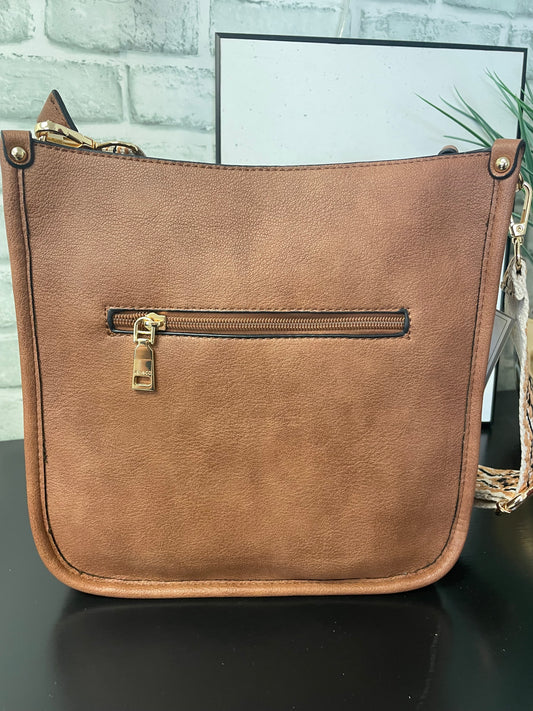 My Favorite Mini Bag Guitar Strap Crossbody Purse - Brown - Ella Chic Boutique