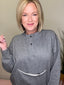Starting Now Button Up Sweatshirt in Gray