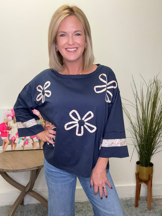 Prettiest Patchwork Flower Top