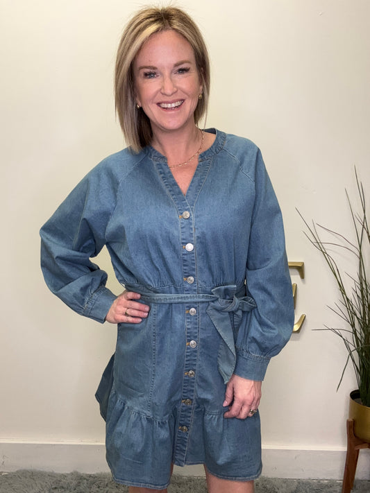 So Quaint Denim Dress