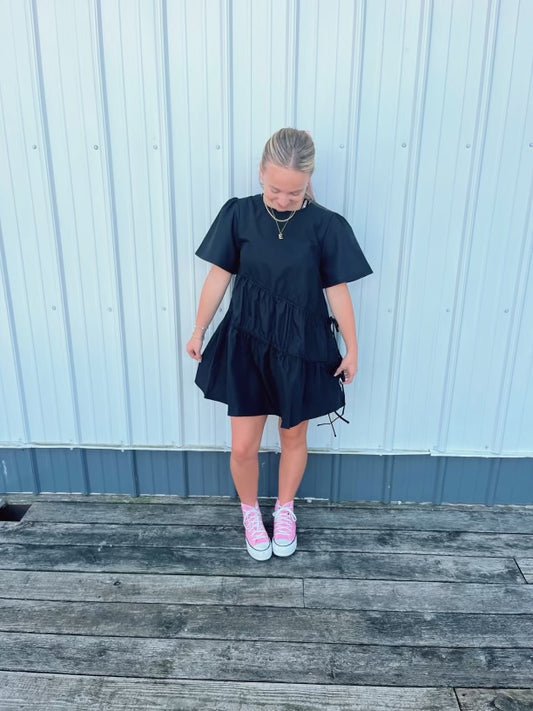 Forever Tied Black Dress - FINAL SALE - Ella Chic Boutique
