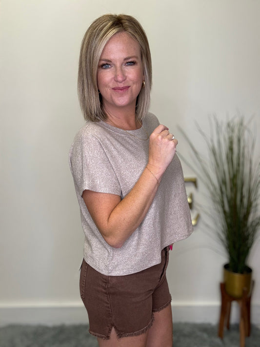 All Summer Long Shorts in Mahogany - Ella Chic Boutique