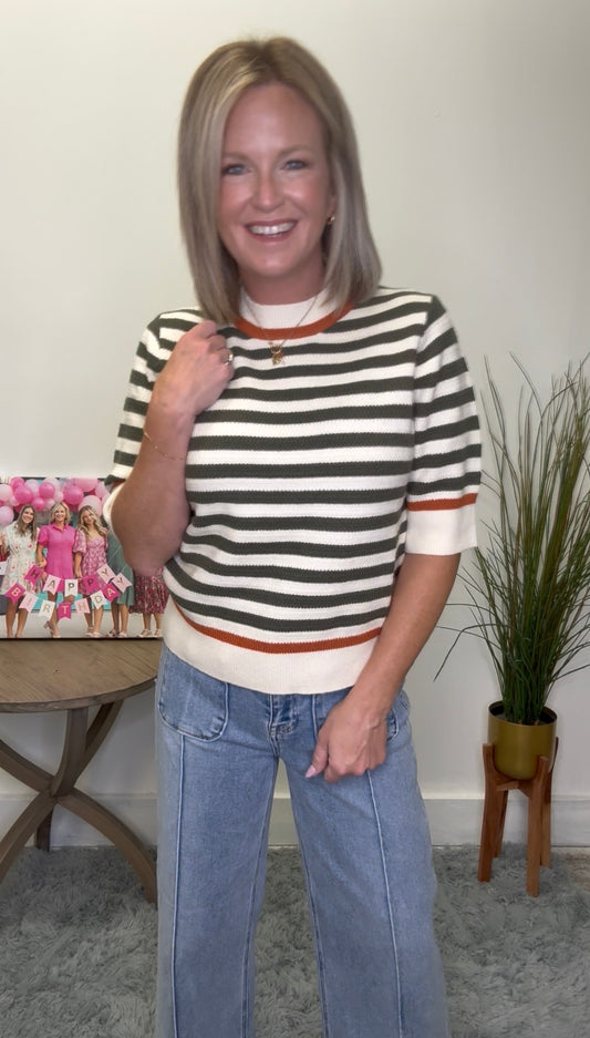 Falling For Fall Striped Sweater