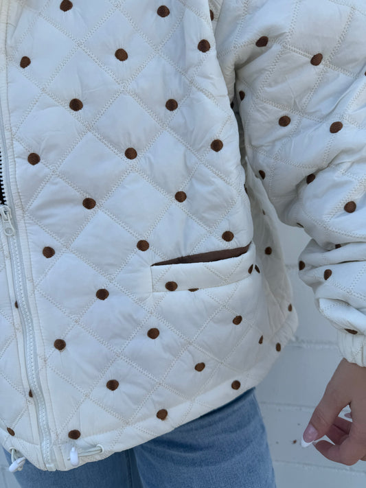 Invisible String Polka Dot Coat