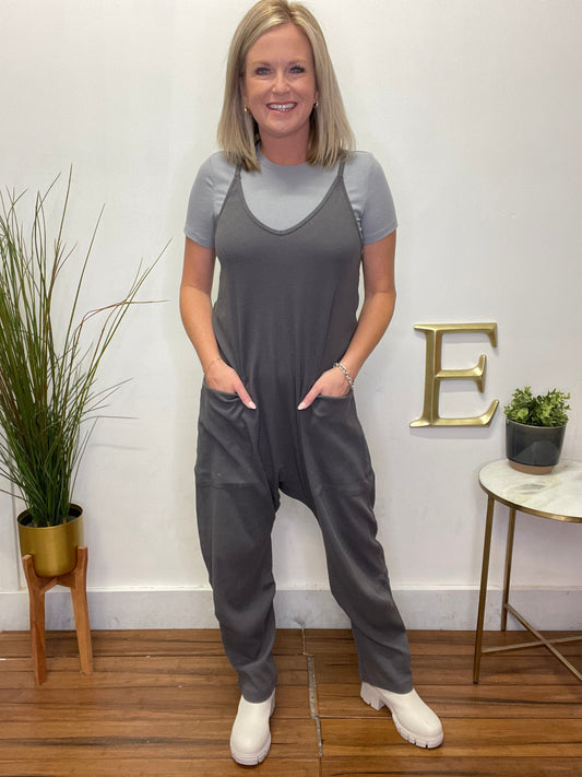 All Or Nothing Jumpsuit With Pockets - Ella Chic Boutique