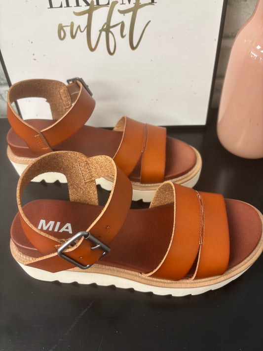 Jovie Favorite Cognac Sandals - Ella Chic Boutique