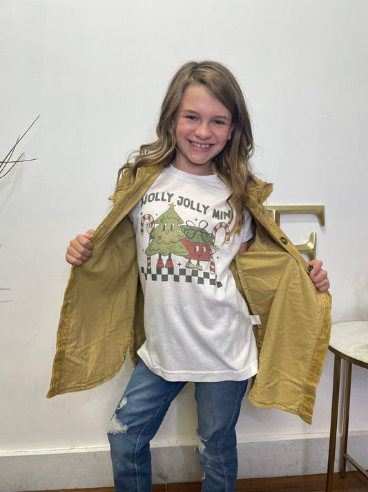 Girls Make it Best Mustard Corduroy Shacket - Ella Chic Boutique
