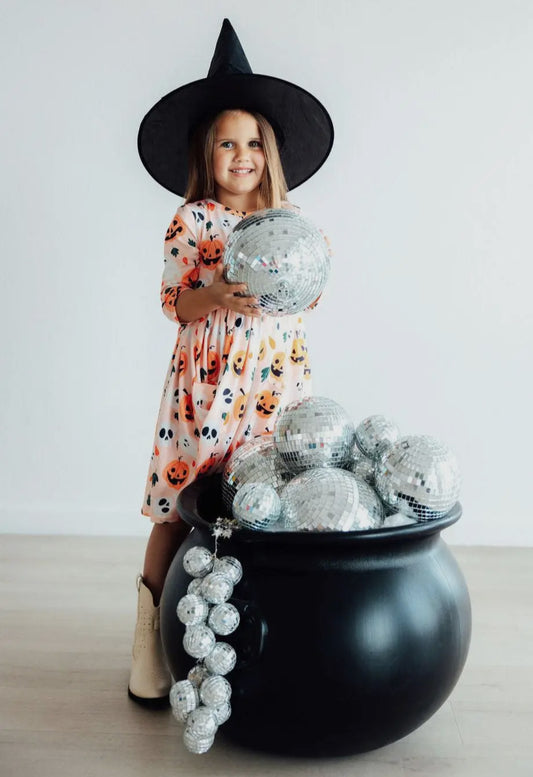 Pretty Pumpkins and Ghosts Dress - Girls