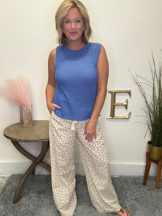 This Time Floral Drawstring Pants - Ella Chic Boutique