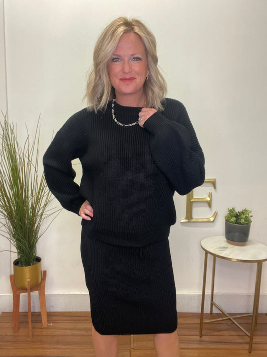 Must Be the Best Black Sweater Top - Ella Chic Boutique