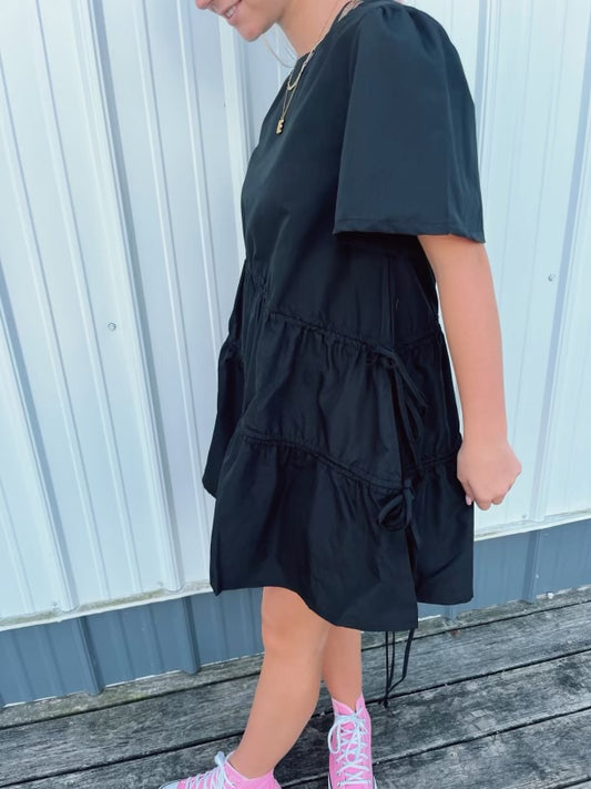Forever Tied Black Dress - FINAL SALE - Ella Chic Boutique