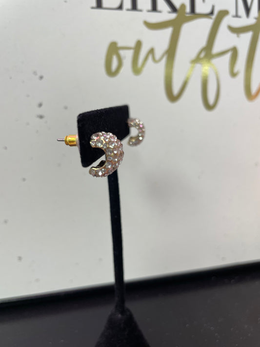 Gold Pave Earrings - Ella Chic Boutique