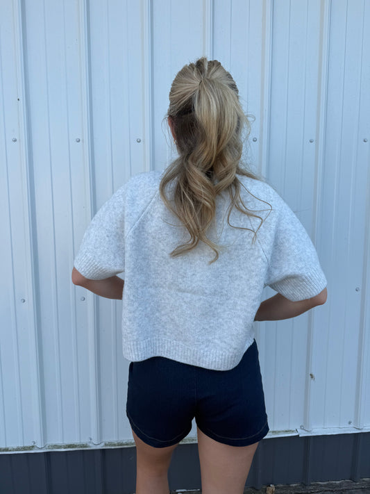 Wrap Front Tie Pocket Denim Mini Skort - Ella Chic Boutique