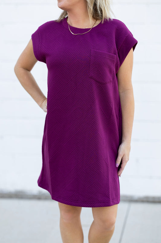 So Luxurious Textured Dress - Ella Chic Boutique