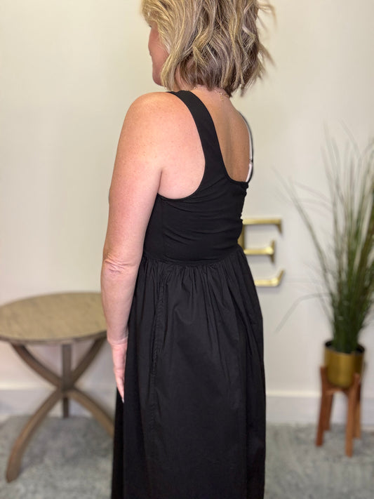 This is It Mixed Media Midi Dress