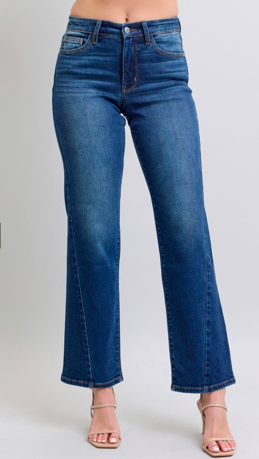 Judy Blue Midrise Side Seam Straight Jeans