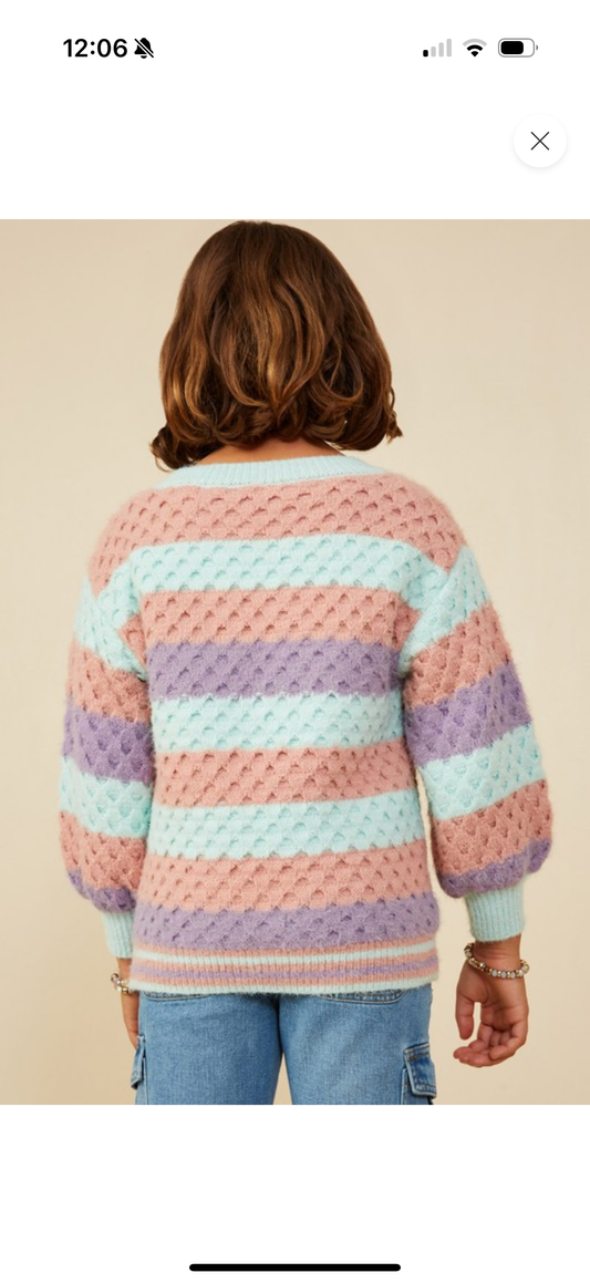 Girls Colorblock Chunky Sweater
