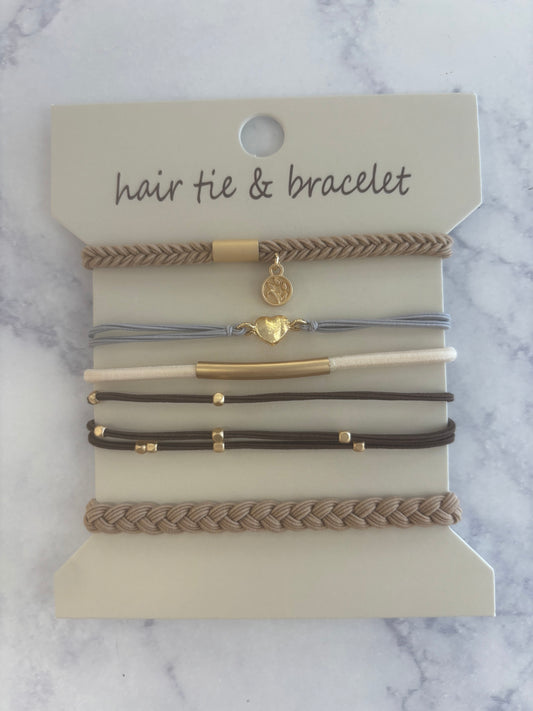 Heart Knot Bracelet Hair Ties