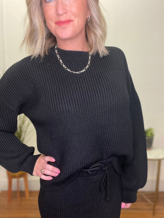 Must Be Best Black Sweater-Knit Skirt - Ella Chic Boutique