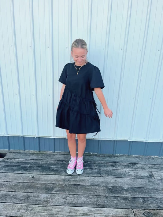Forever Tied Black Dress - FINAL SALE - Ella Chic Boutique