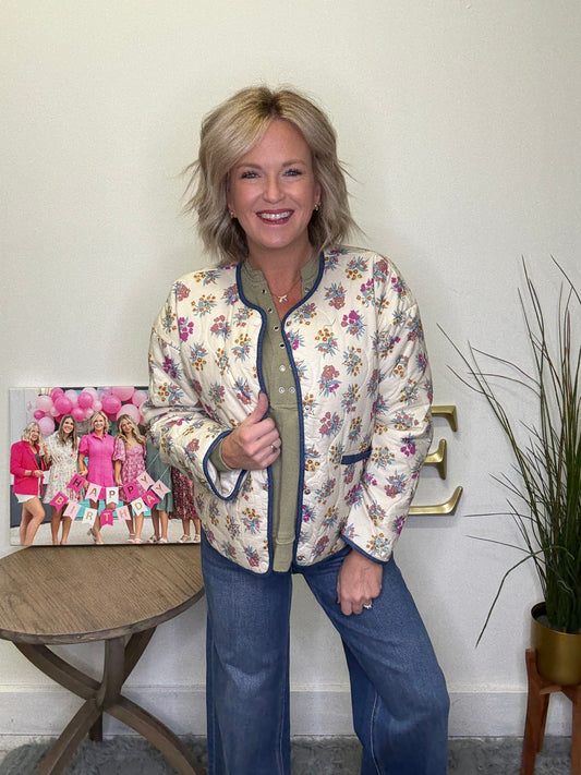 Just a Dream Floral Quilted Jacket