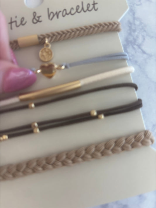 Heart Knot Bracelet Hair Ties