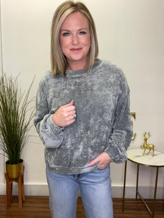 Maybe You Should Velvet Pullover Top - Ella Chic Boutique