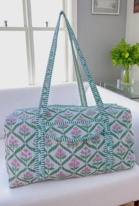 Whitley Green Floral Duffle Bag