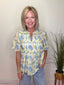 Floral Print Pintuck Detailed Swing Blouse