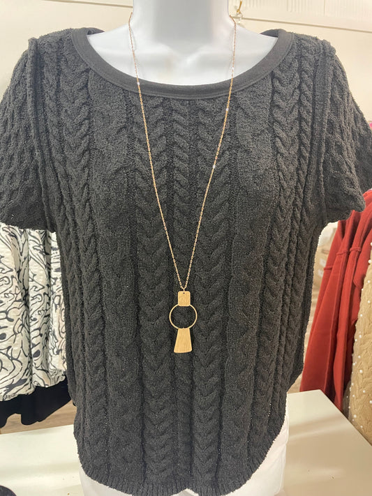 One Of A Kind Geometric Gold Necklace - Ella Chic Boutique