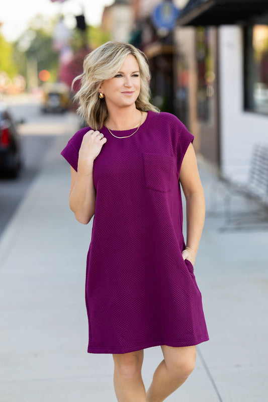 So Luxurious Textured Dress - Ella Chic Boutique
