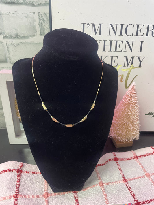 Perfect Gold and Black Necklace