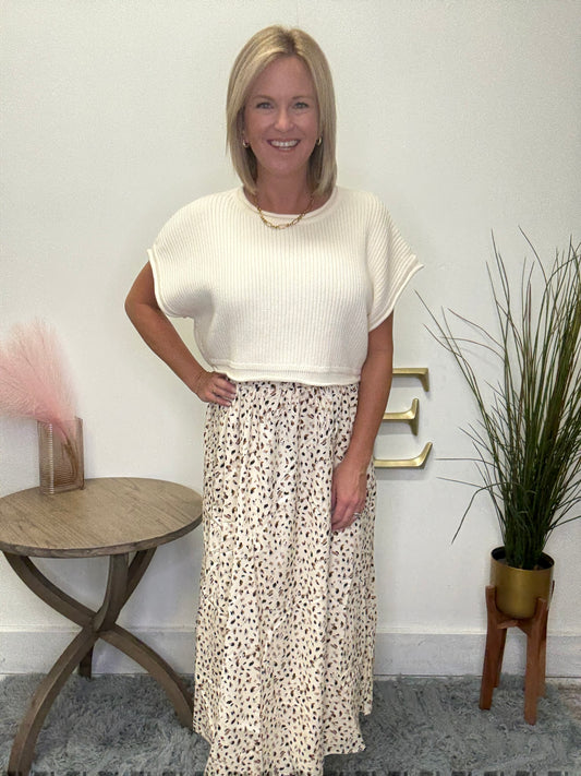 More for You Maxi Skirt in Dapple Dash