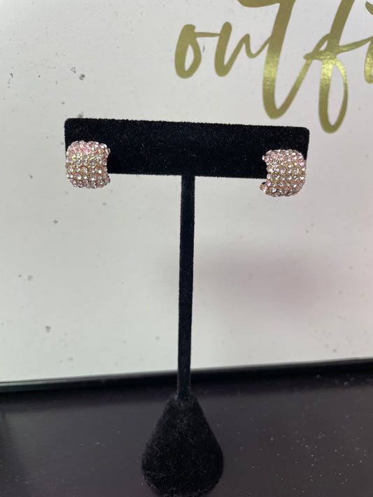Gold Pave Earrings - Ella Chic Boutique