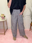 Navy Stripe Pocket Detail Wide Leg Pants - Blu Pepper